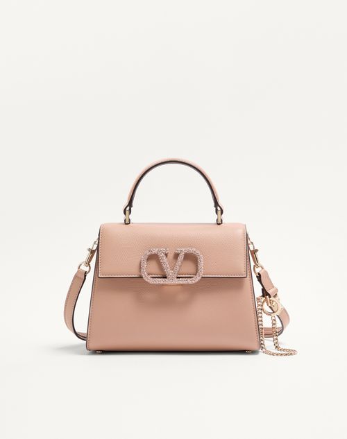 Valentino Garavani - Small Vsling Handbag With Jewel Logo - Rose Cannelle - Woman - Top Handle Bags